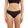 Aluna calzón menstrual tiro bajo Sport negro, frente, flujo alto, en oferta, absorbente, hipoalergénico, antibacteriano, absorbente